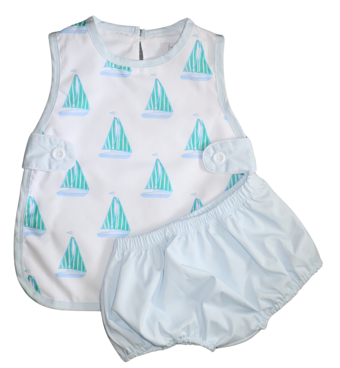 Sailboat Two- Piece Diaper Cover Set