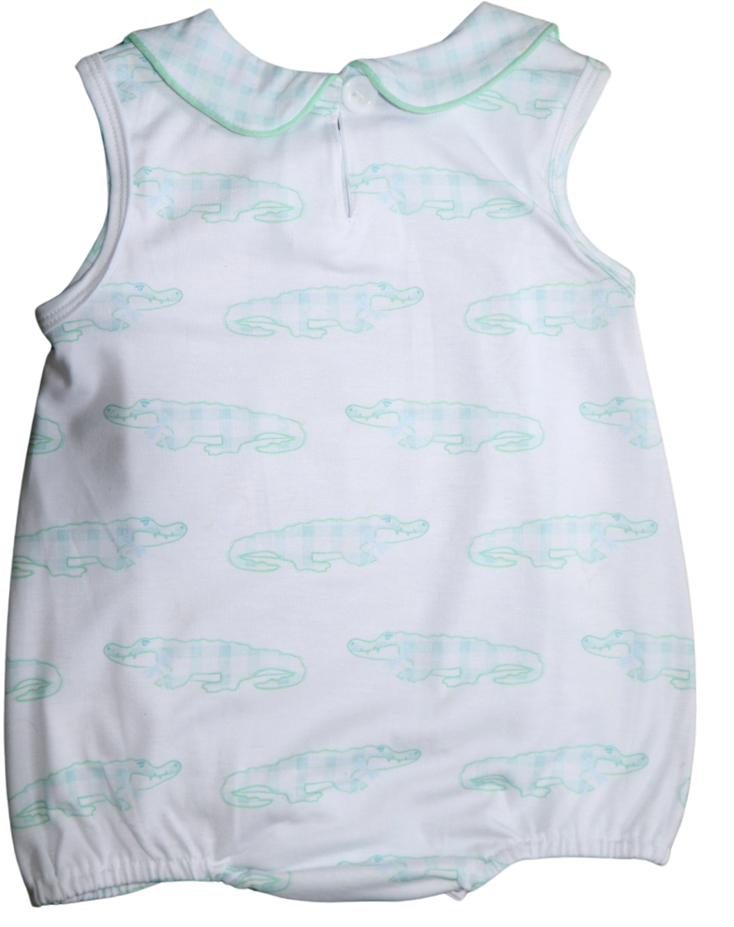 Green Gingham Gator Bubble