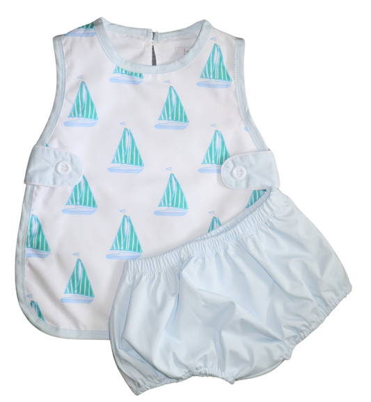 Sailboat Two- Piece Diaper Cover Set